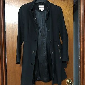 Black Reiss women’s peacoat, size small!